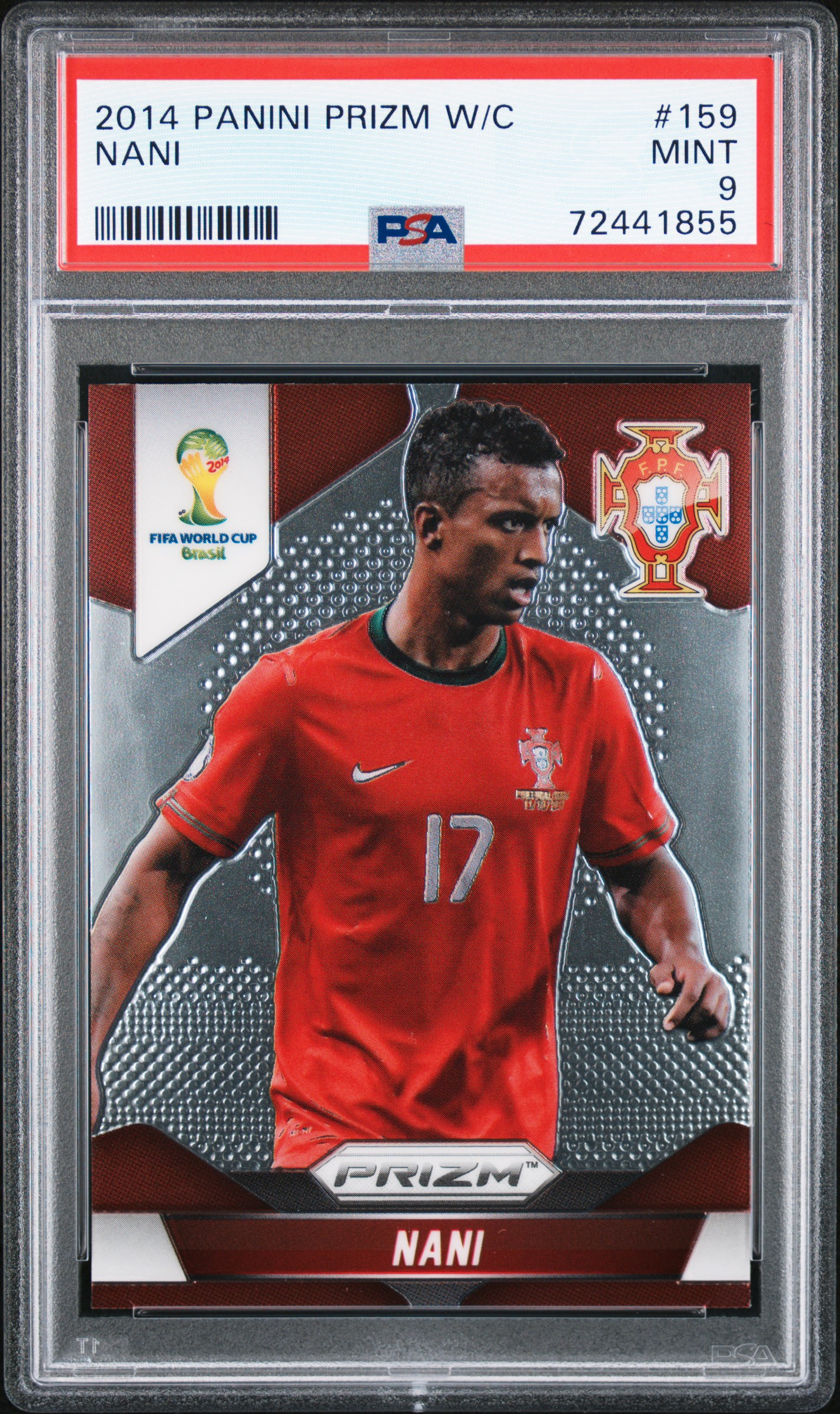 2014 Panini Prizm World Cup #159 Nani - PSA MINT 9