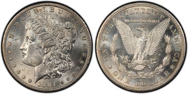 1887-S $1 VAM 4 Doubled Date MS61