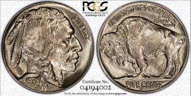 1938-D 5C Buffalo MS66