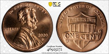 2020-D 1C Shield MS67RD