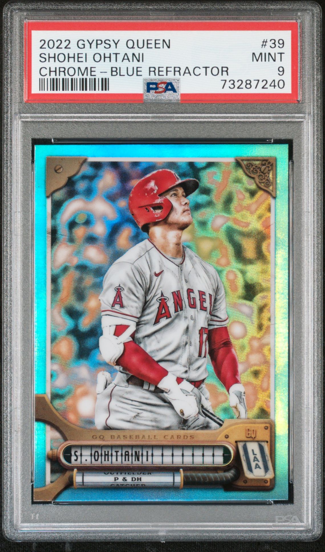 2022 Topps TOPPS GYPSY QUEEN CHROME-BLUE REFRACTOR #39 Shohei Ohtani front