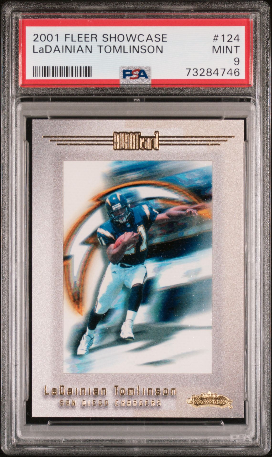 2001 Fleer Showcase Ladainian Tomlinson #124 Mint 9 front