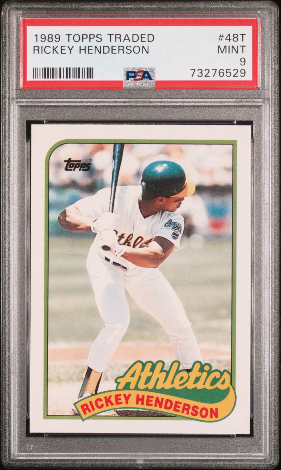 1989 Topps TOPPS TRADED #48T Rickey Henderson front