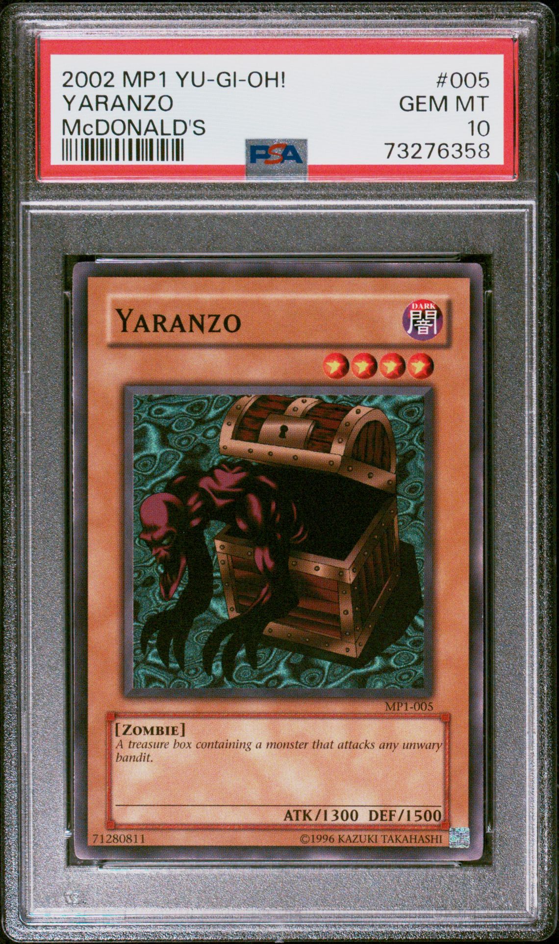 2002 Yu-Gi-Oh! YU-GI-OH! MCDONALD'S #005 Yaranzo front