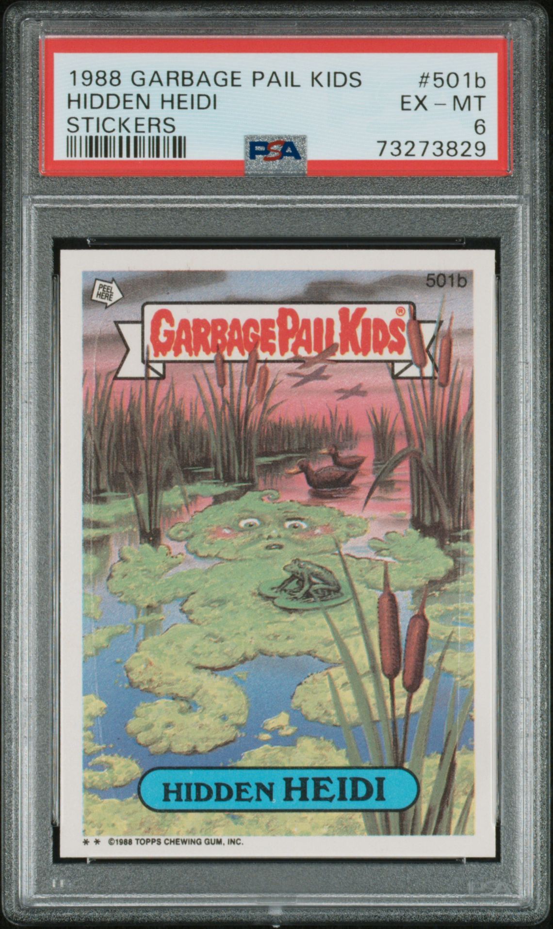 1988 Topps GARBAGE PAIL KIDS STICKERS #501B Hidden Heidi front