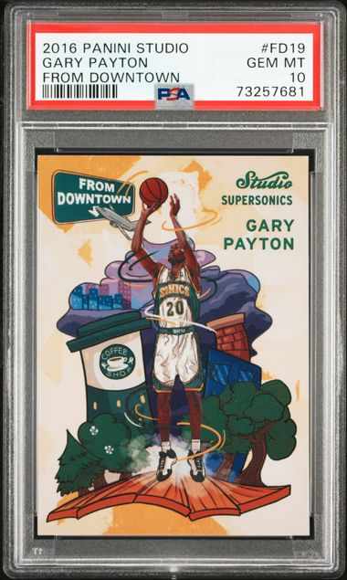 2016-17 Panini Studio From Downtown #FD19 Gary Payton – PSA GEM MT