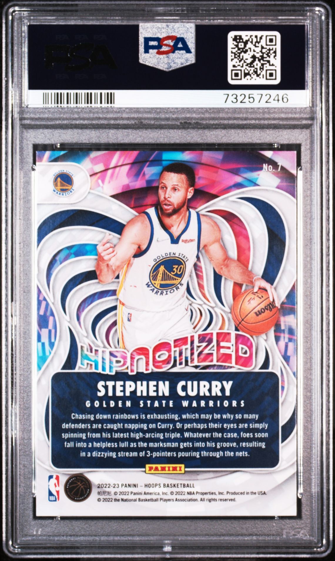 2022 Panini Nba Hoops Hipnotized Stephen Curry #7 (Hipnotized) Mint 9 back
