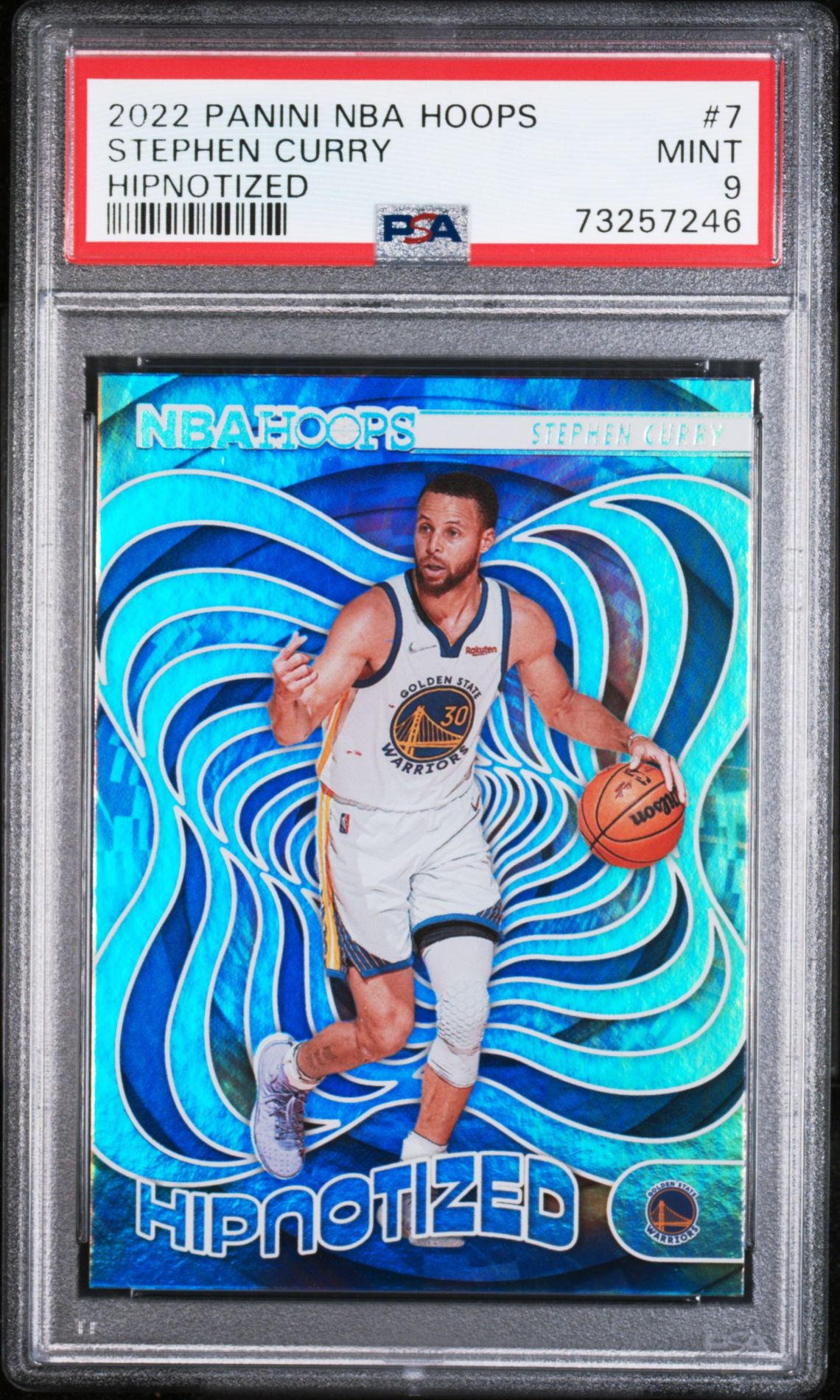 2022 Panini Nba Hoops Hipnotized Stephen Curry #7 (Hipnotized) Mint 9 front