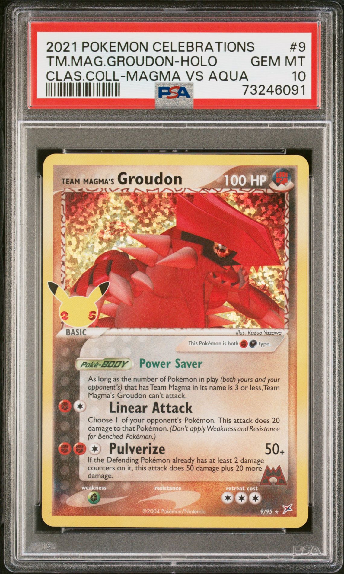 2021 Pokemon POKEMON CELEBRATIONS CLASSIC COLLECTION CLAS.COLL-MAGMA VS AQUA #9 Tm.Mag.Groudon-Holo front