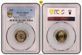 2021 $2 Indigenous Military Service Colorized MS65