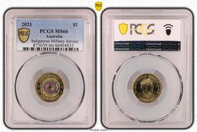 2021 $2 Indigenous Military Service Colorized MS66