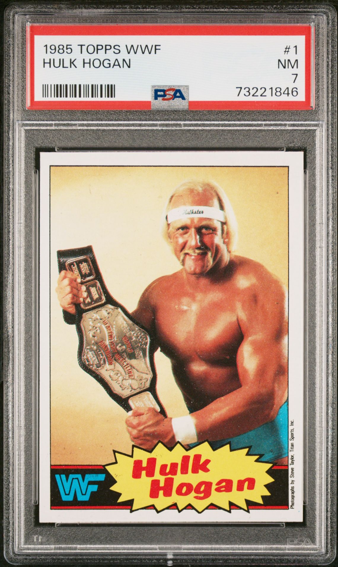 1985 Topps Wwf Hulk Hogan #1 Nm 7 front