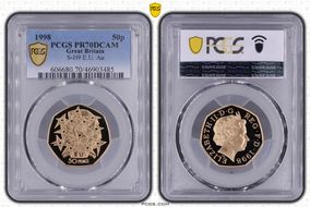 1998 50p S-H9 E.U. Au PR70DCAM