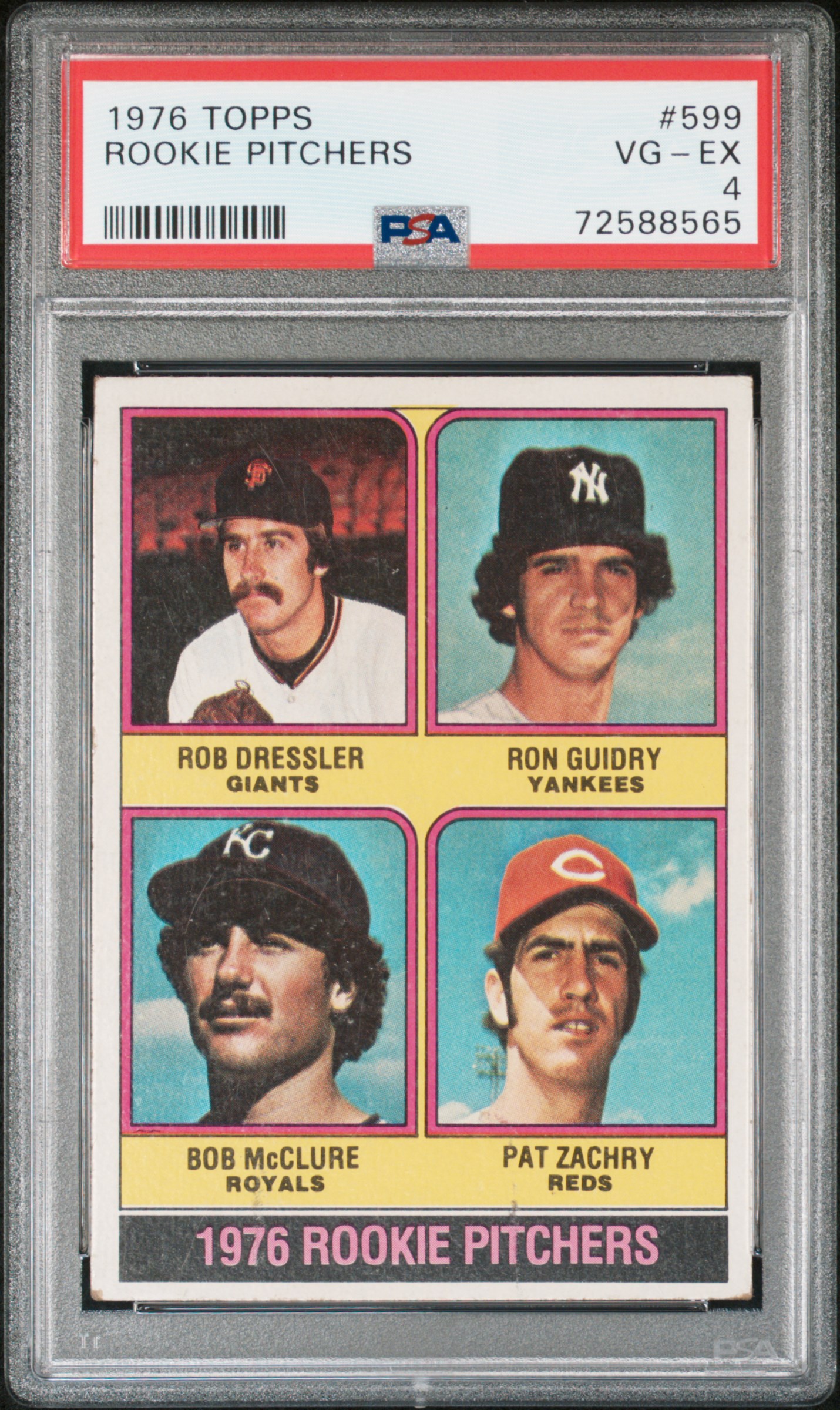 1976 Topps Rookie Pitchers #599 Ron Guidry Rookie Card - PSA VG-EX 4