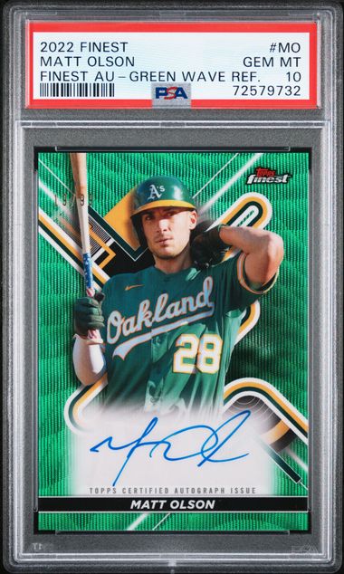 2022 Topps Finest Finest Autographs Green Wave Refractor Ajo