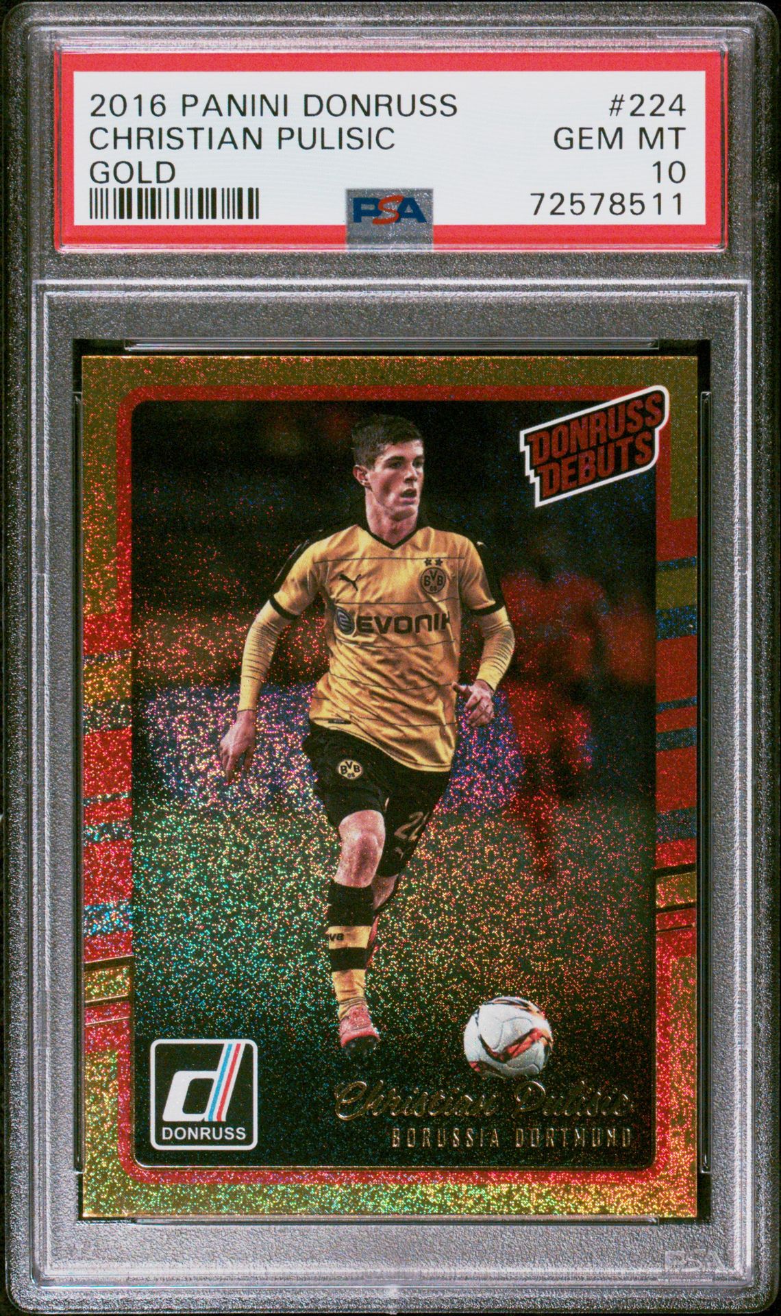 2016 Panini PANINI DONRUSS GOLD #224 Christian Pulisic front