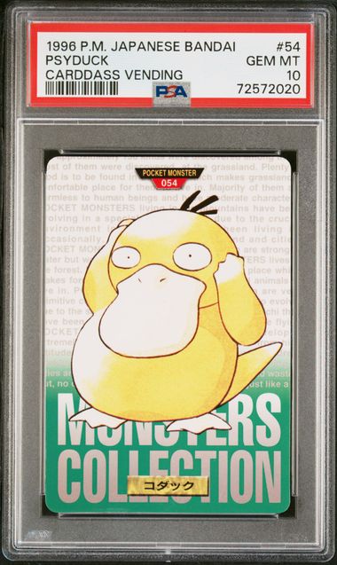 Psyduck card PSA 10, cert 72572020