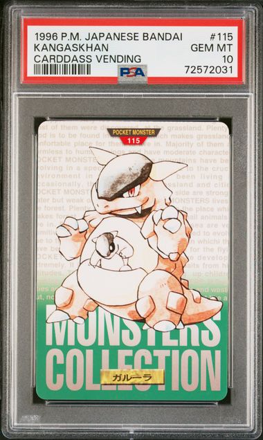 Kangaskhan card PSA 10, cert 72572031