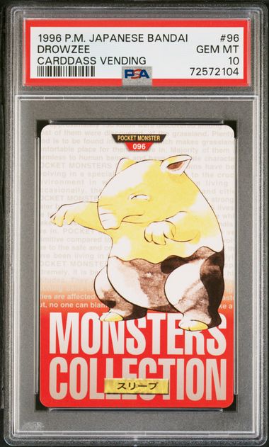 Drowzee card PSA 10, cert 72572104