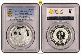 2005 50 Fr Brusio Haberling-72a RE w/o Fineness PR70DCAM