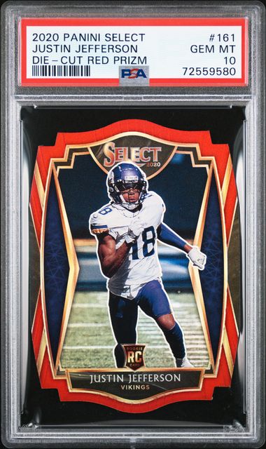 Jerry Jeudy Rookie Card 2020 NFL Panini Select Red Die Cut 