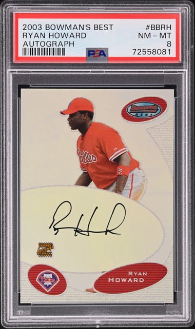 Ryan Howard Autographed Baseball Card