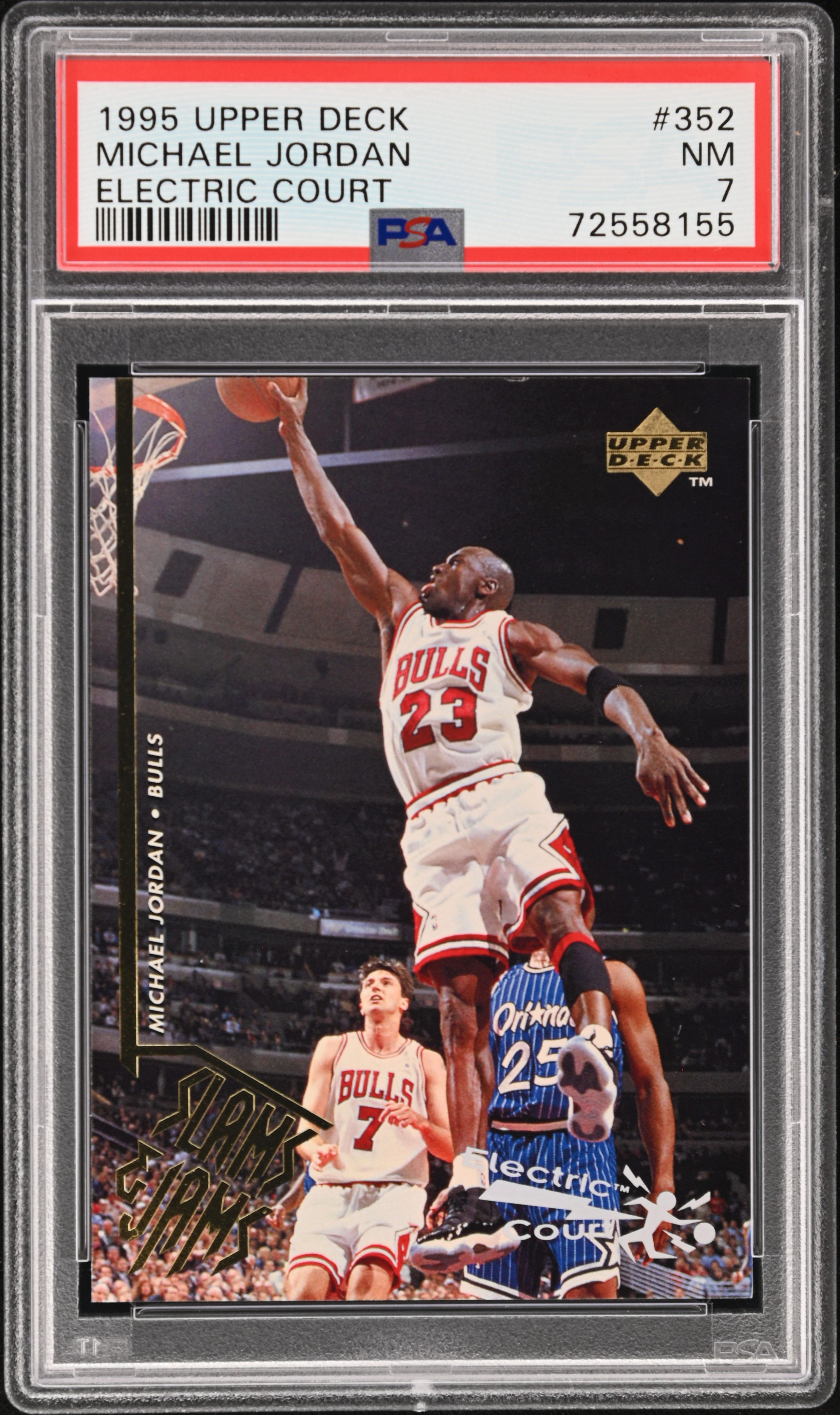 1995 Upper Deck Electric Court 352 Michael Jordan – PSA NM 7