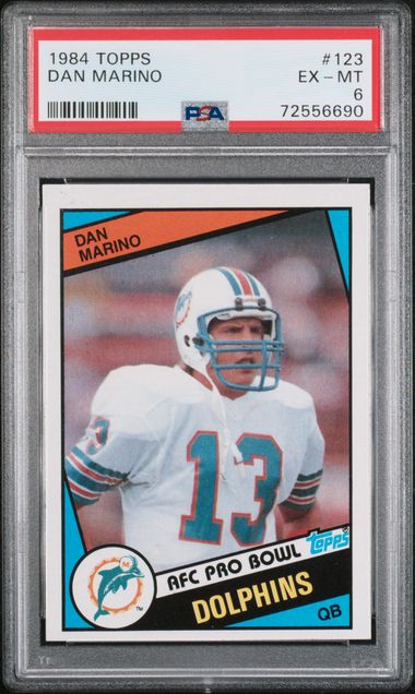 1984 Topps #123 Dan Marino Rookie Card – PSA EX-MT 6 on Goldin