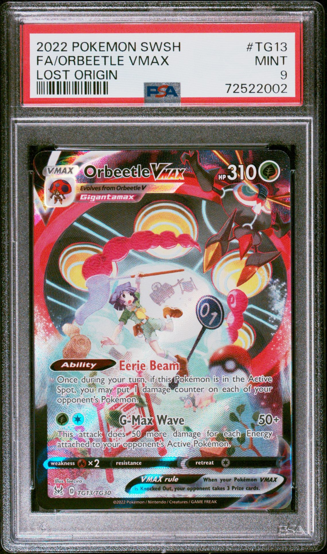 2022 Pokemon POKEMON SWORD & SHIELD LOST ORIGIN #TG13 Fa/Orbeetle Vmax front
