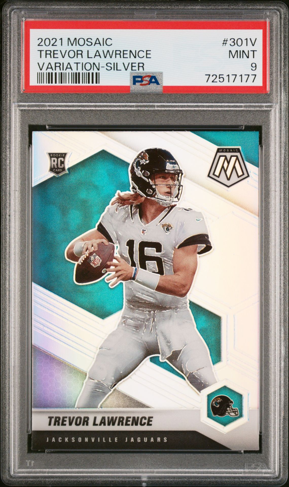 2021 Panini Mosaic Trevor Lawrence #301V (Variation-Silver) Mint 9 front