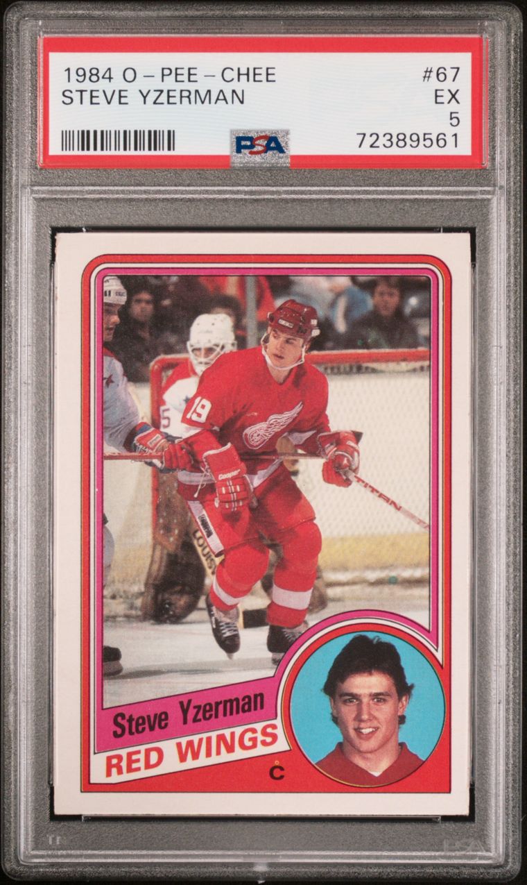 1984 O-PEE-CHEE 67 STEVE YZERMAN Front