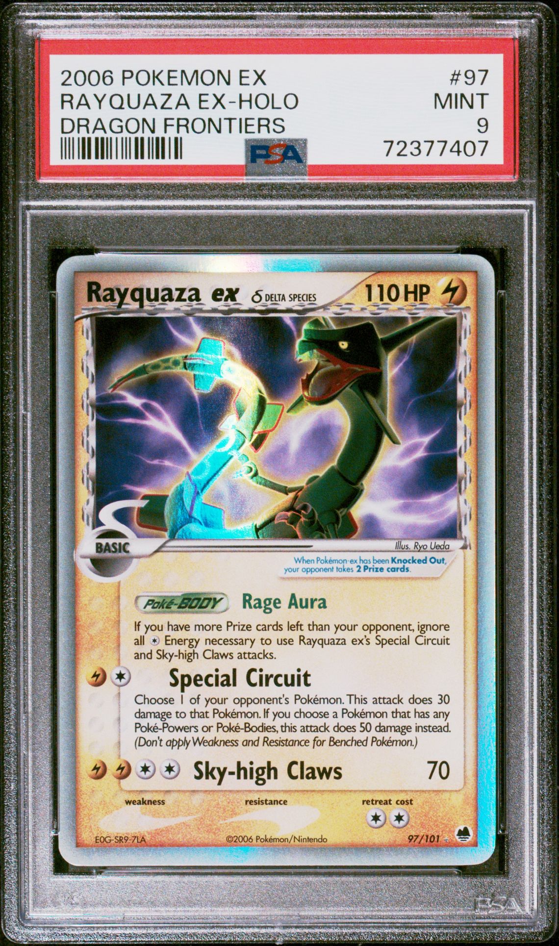 2006 Pokemon POKEMON EX DRAGON FRONTIERS #97 Rayquaza Ex-Holo front