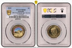 2022 $1 200 Year Royal Agr. Society Colorized MS68