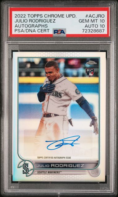 2022 Topps Topps Chrome #AC-JRO Update Autographs Julio Rodriguez ACJRO front