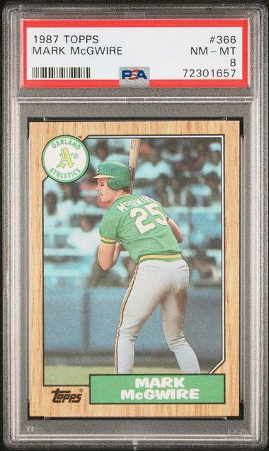 1987 Topps #366 Mark Mcgwire – PSA NM-MT 8 on Goldin Auctions