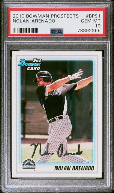 2010 Bowman Bowman 1st Edition #BP91 Nolan Arenado front