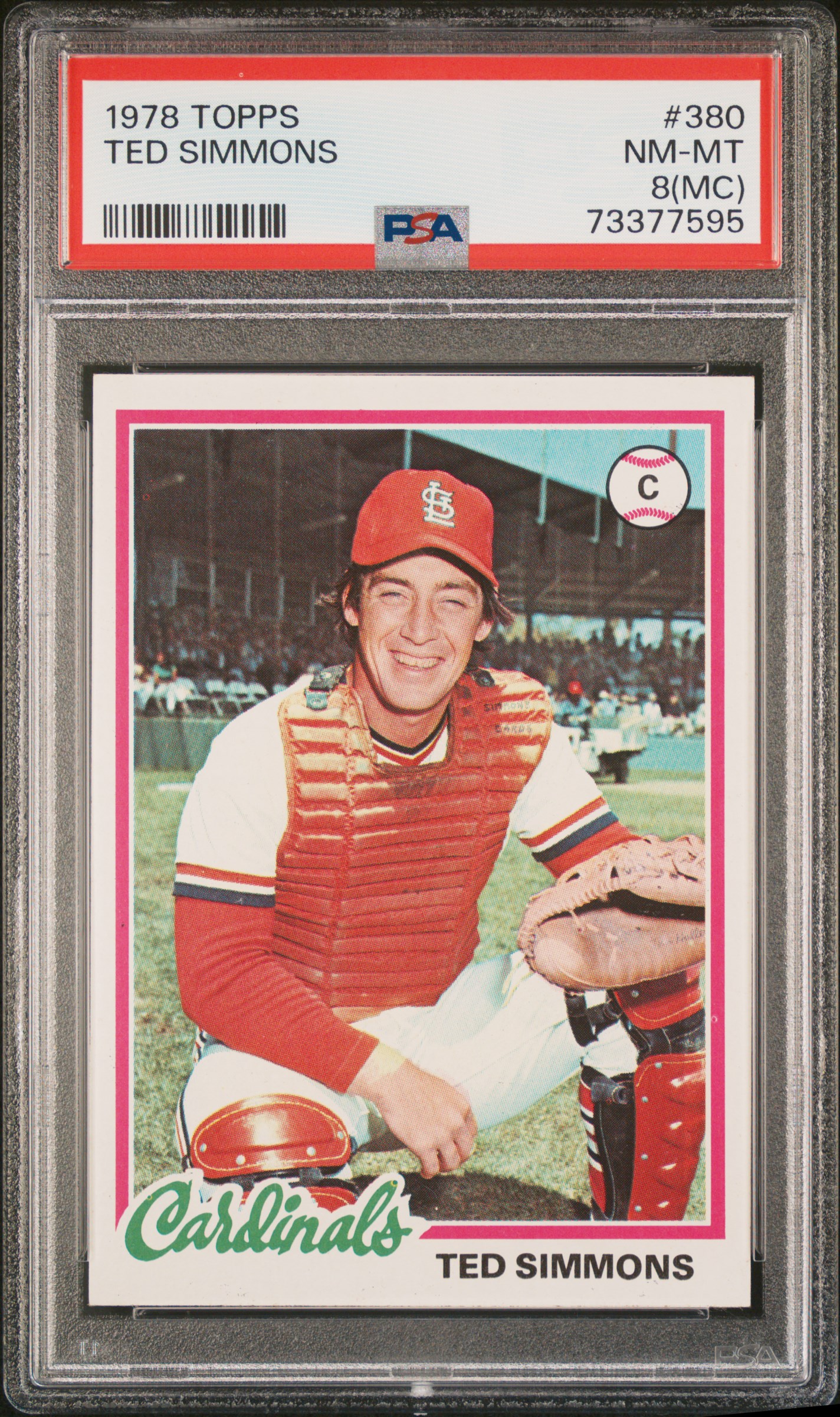 1978 Topps 380 Ted Simmons PSA 8