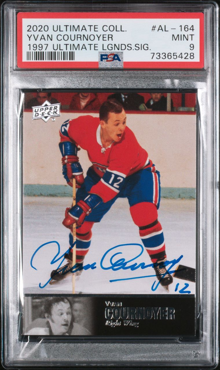 Front of Yvan Cournoyer Card