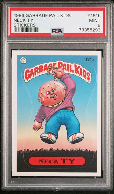 1986 Topps GARBAGE PAIL KIDS STICKERS #181B Neck Ty front