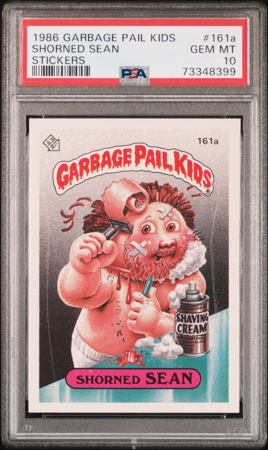 1986 Topps GARBAGE PAIL KIDS STICKERS #161A Shorned Sean front