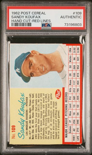 1962 Post Cereal Mickey Mantle (Hand Cut)