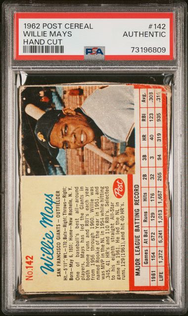 1962 Post Cereal Hank Aaron (Hand Cut)