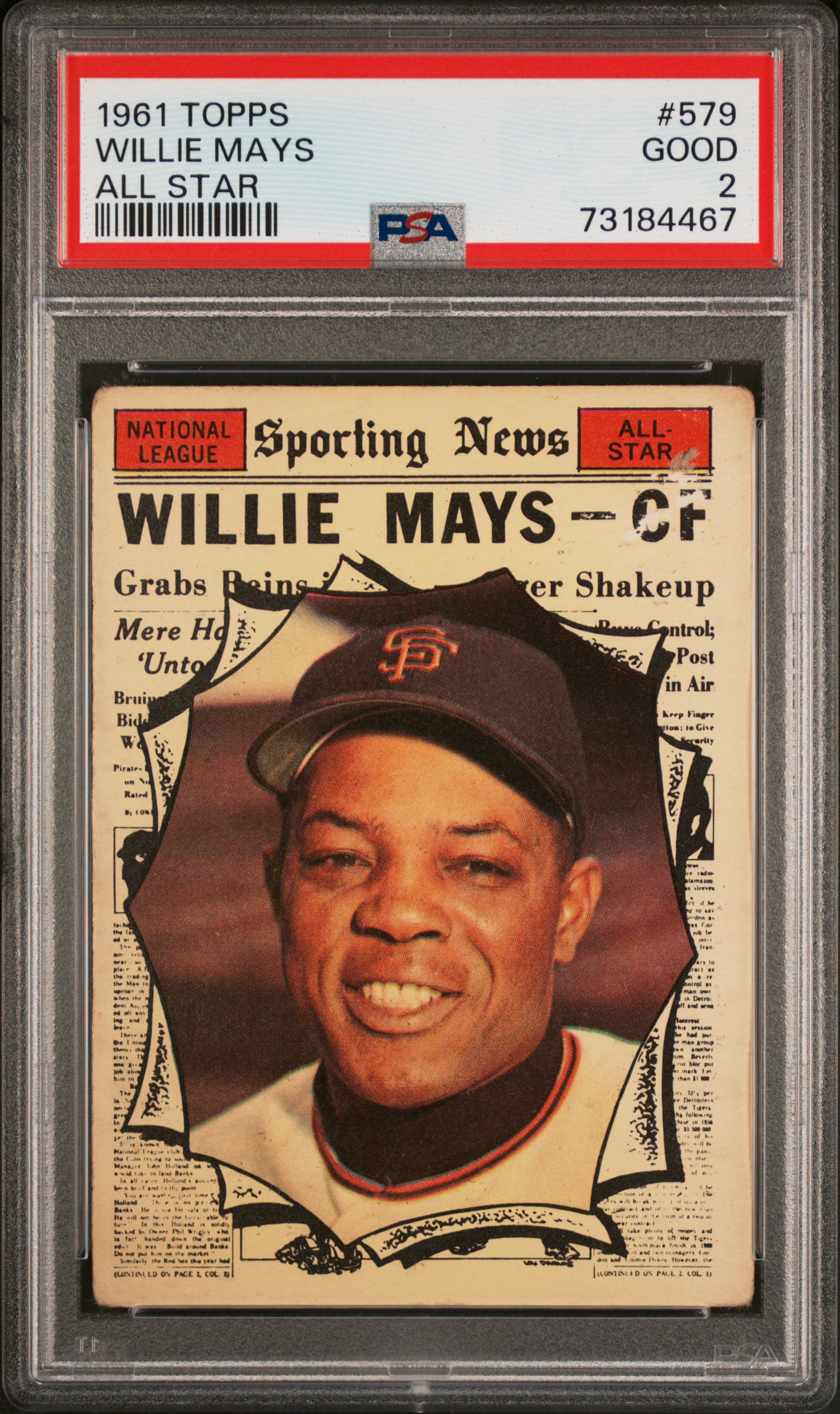 1961 Topps All Star #579 Willie Mays – PSA GD 2