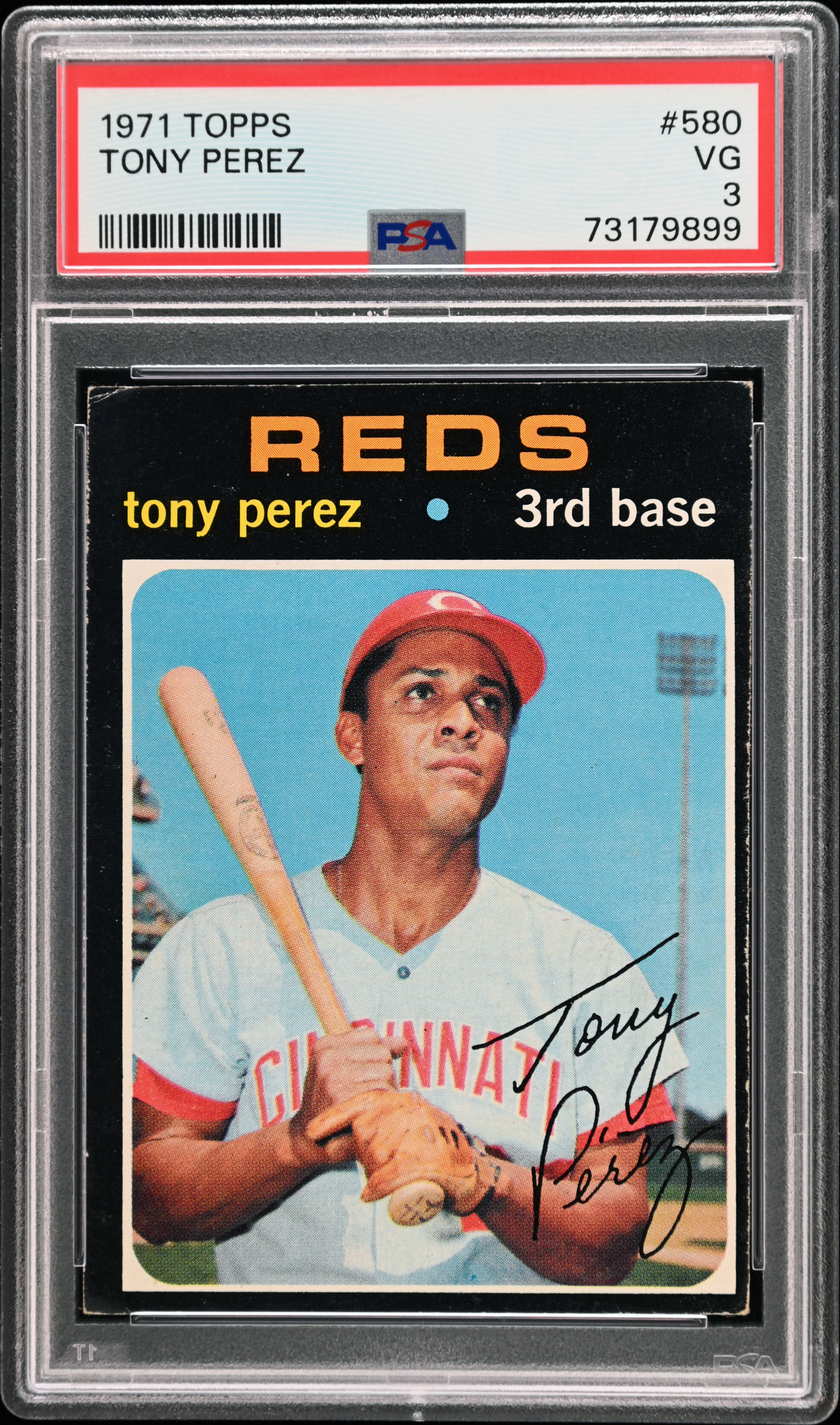 1971 Topps #580 Tony Perez – PSA VG 3