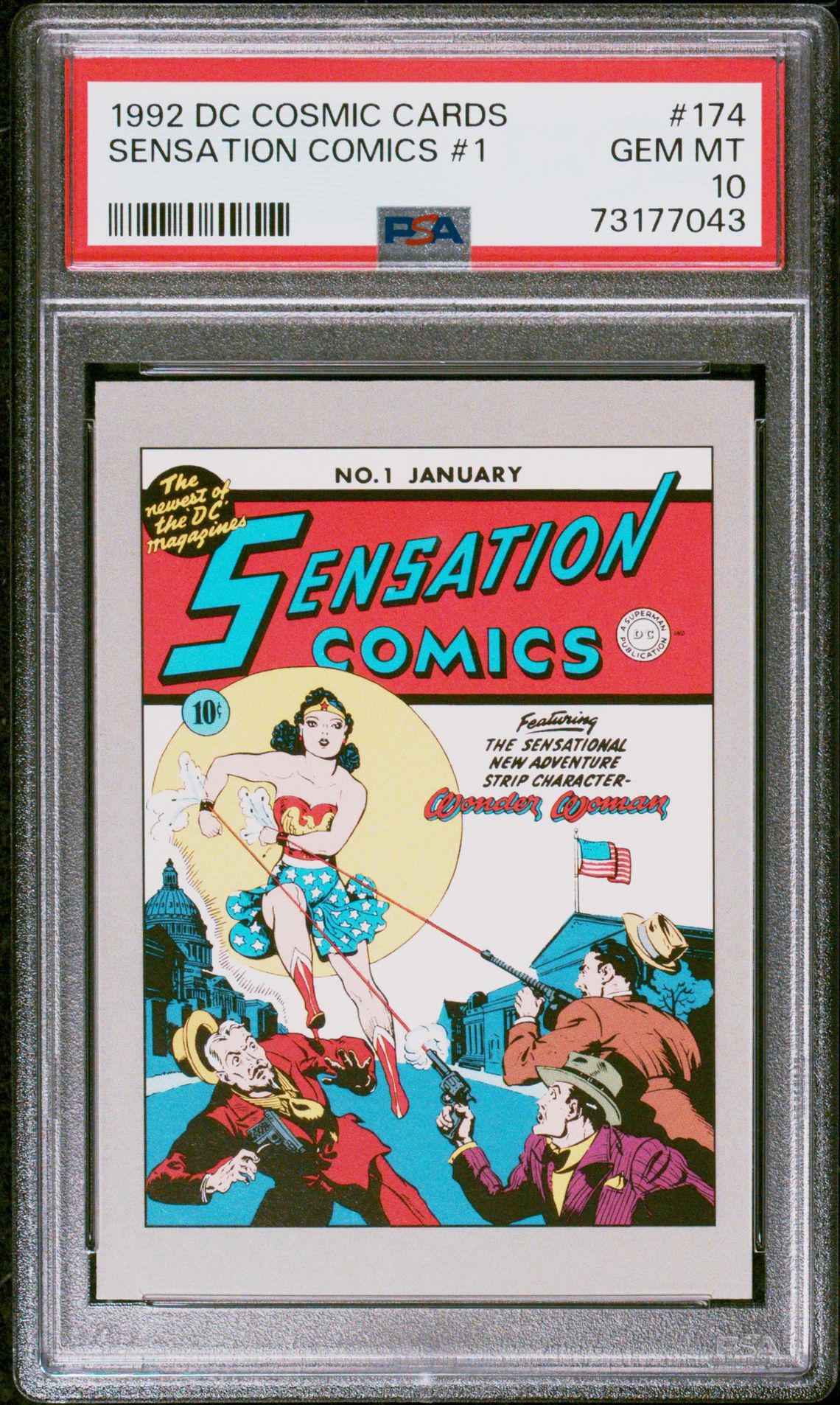 1992 DC COSMIC CARDS Sensation Comics #1 front