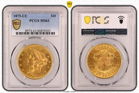 1875-CC $20 MS61
