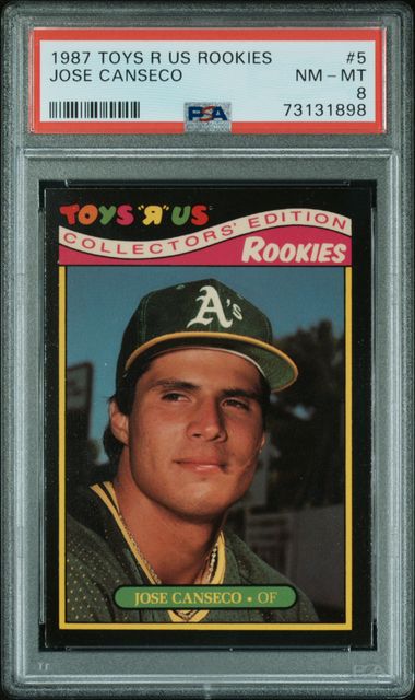 1987 Jose Canseco Topps Rookie Baseball Card 620 Vintage 