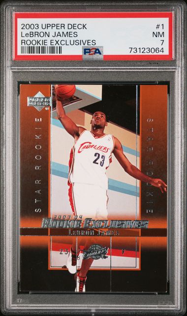 2003 Upper Deck ROOKIE EXCLUSIVES #1 LeBron James front