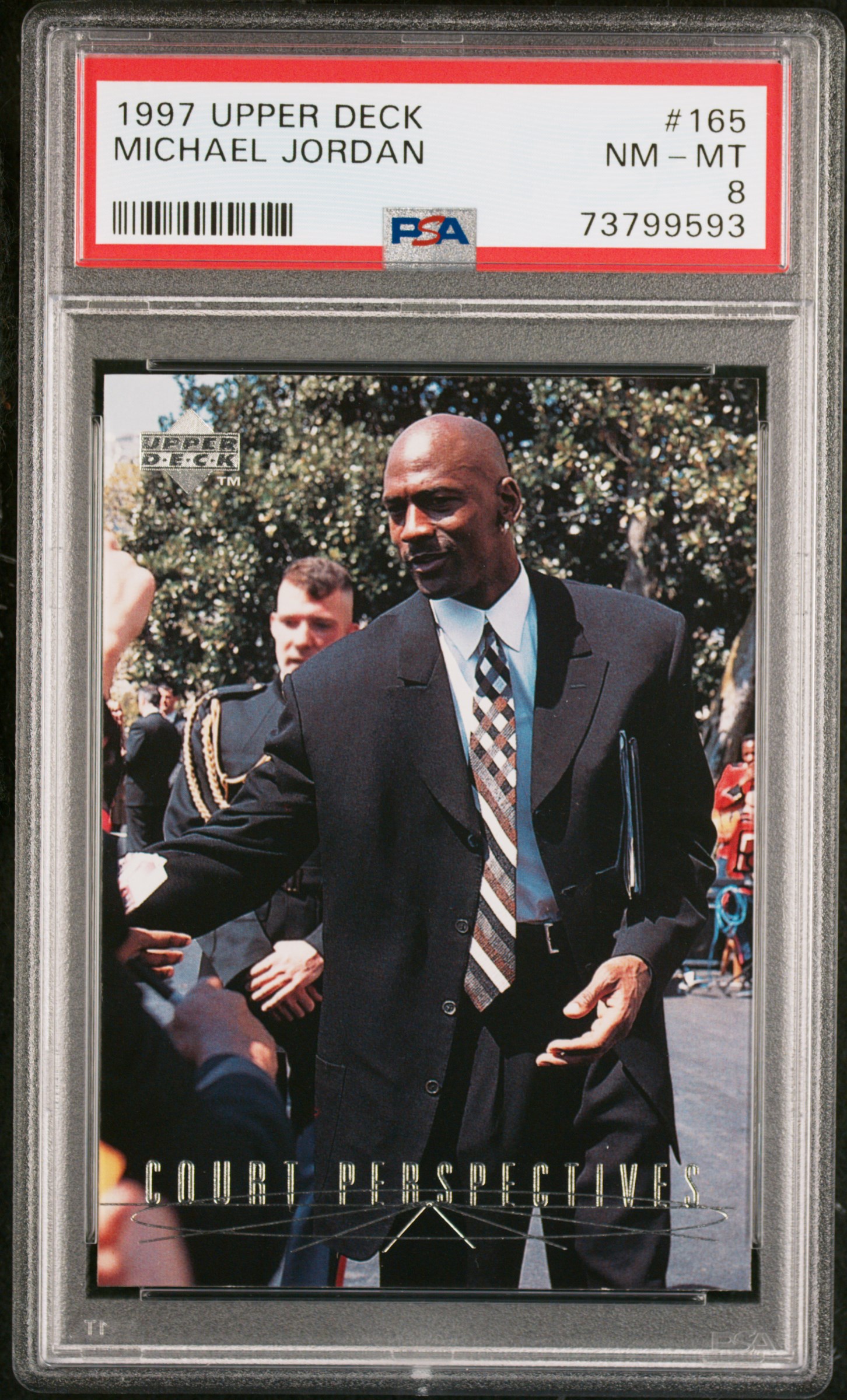 1997 Upper Deck #165 Michael Jordan PSA 8