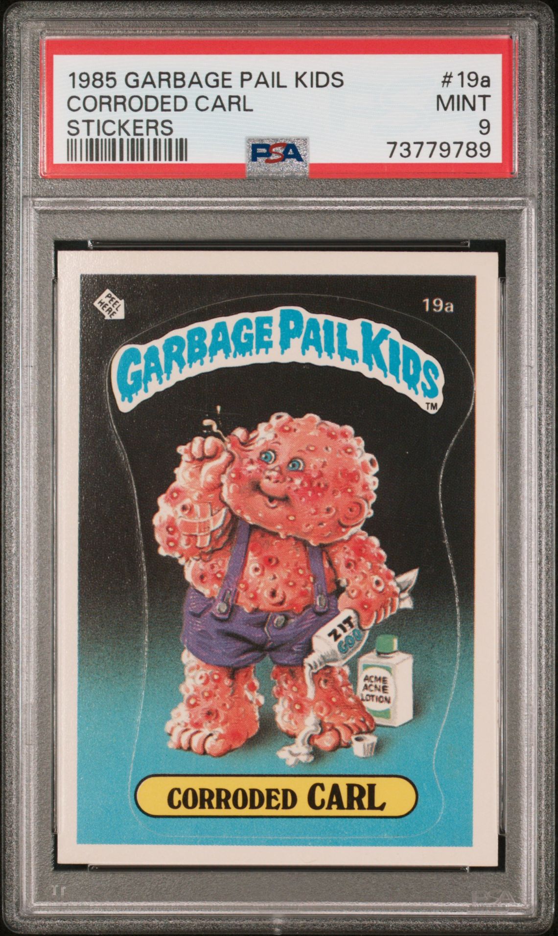1985 Topps GARBAGE PAIL KIDS STICKERS #19A Corroded Carl front